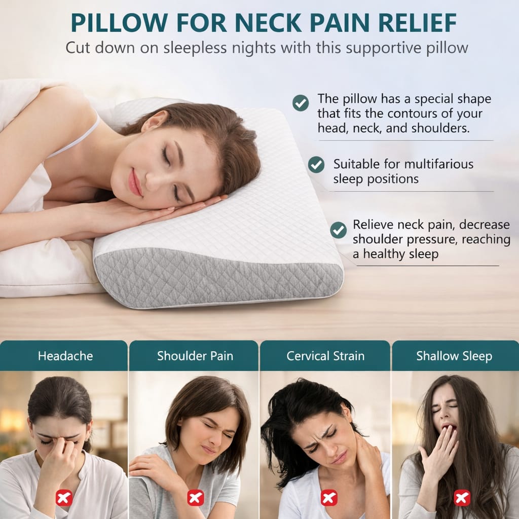 Orthopedic Cervical Pillow – Premium Memory Foam Neck & Head Support